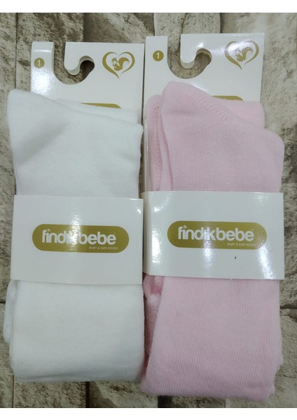 Fındık Bebe Yenidoğan Külotlu Bebe Çorabı 2li Set