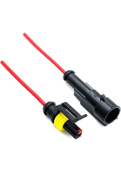 Kablolu 1-Pin Su Geçirmez Konnektör Takımı