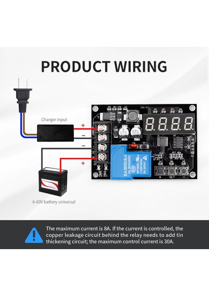 VHM-000 Lityum Pil - Akü Şarj Kontrol Devresi 6-60V