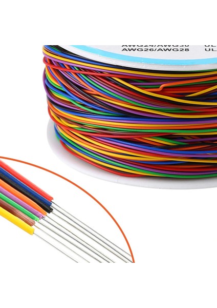 280 Metre 8 Renk 0.25MM Tel Kalınlığı 30AWG Makara Atlama Kablosu