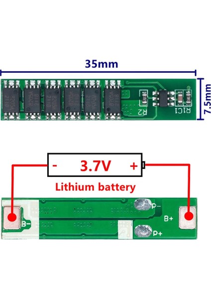 Bms 1s 15A Koruma Kartı 3.7V Lityum 18650 Pil Batarya Lipo Li-Ion