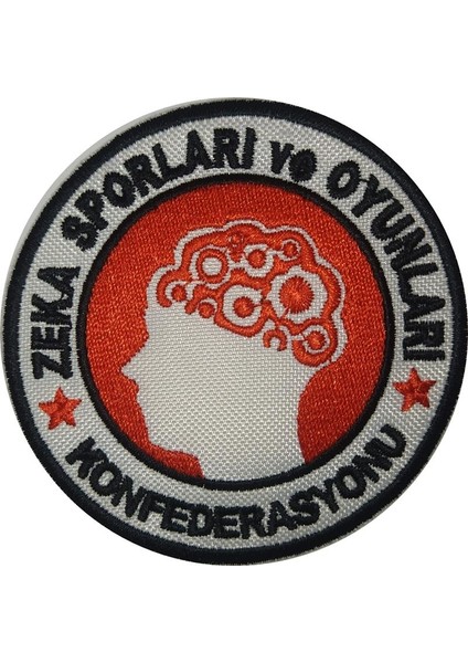 Sim Nakış Zeka Sporları ve Oyunları Konfederasyonu Nakış Işleme Aama Patch Peç 7.5x7.5 cm