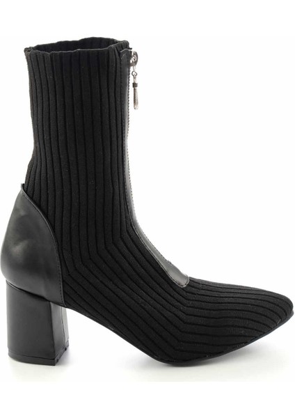 Siyah Triko Kadın Bot & Bootie K02990100282
