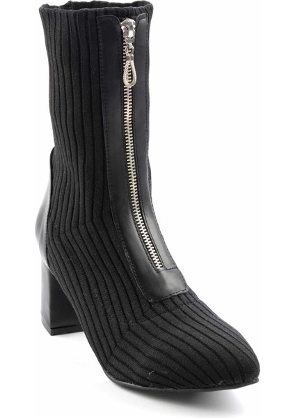 Siyah Triko Kadın Bot & Bootie K02990100282