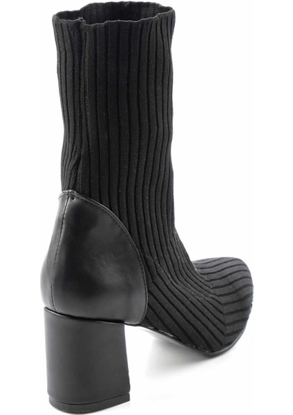 Siyah Triko Kadın Bot & Bootie K02990100282