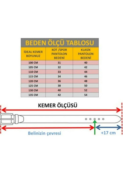 Başkent Çanta Erkek  Deri Pantolon Kemeri