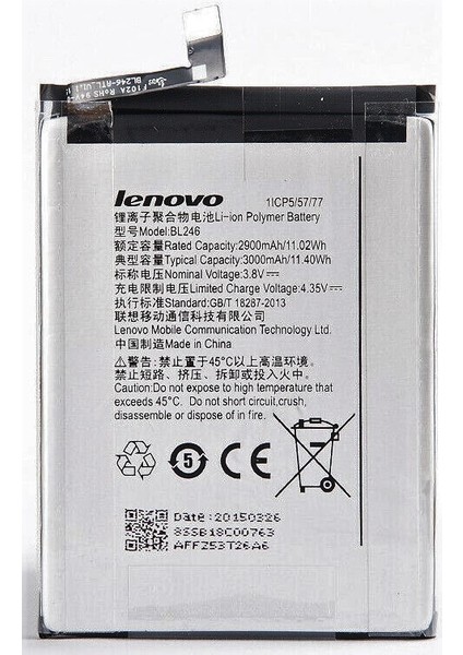 Lenovo Vibe Max Z90 (BL-246) Uyumlu Batarya Pil 2900MAH