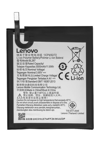 Lenovo K6 Power (BL-267) Uyumlu Batarya Pil 3000MAH