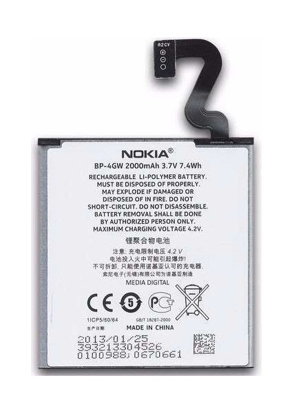 Nokia Lumia 725 (Bp-4gw) Uyumlu Batarya Pil 2000 Mah