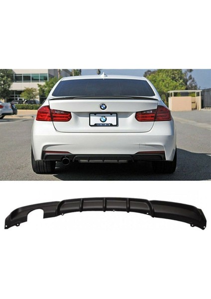 Bmw F30 M Performance Soldan Tek Dar Çıkışlı Difüzör 2012 - 2018 Piona Black