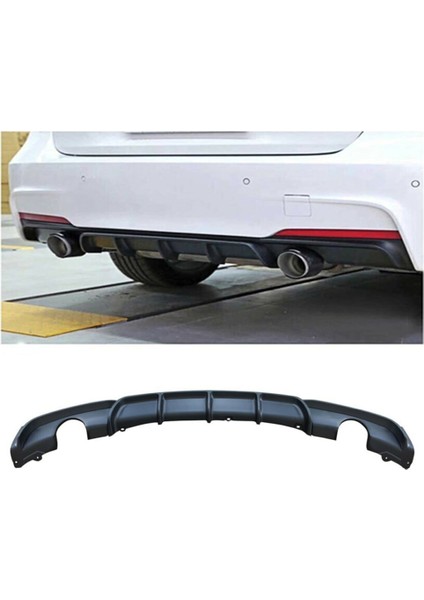 Bmw F30 M Performance Çift Dar Çıkışlı Difüzör 2012-2018 Piona Black