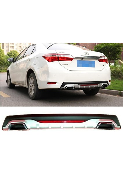 Toyota Corolla Amg Model Difüzör 2013-2018 Stoplu Krom Egzozlu