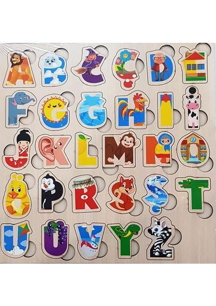 Ahşap Puzzle - Harfler ve Yazı Tahtası