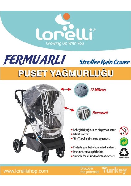 Travel Sistem Fermuarlı Bebek Arabası Yağmurluğu