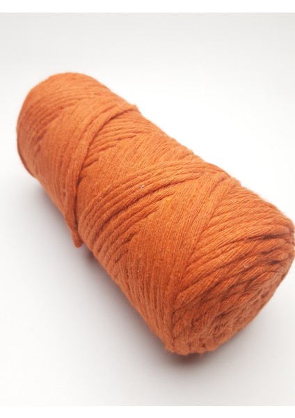 Turuncu Pamuklu Makrome Ipi (3MM-250 Gr)