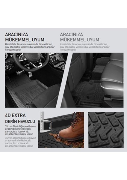 Citroen C1 Profesyonel Havuzlu Ekonomik 4d Siyah 5 Parça Oto Paspası modelleri