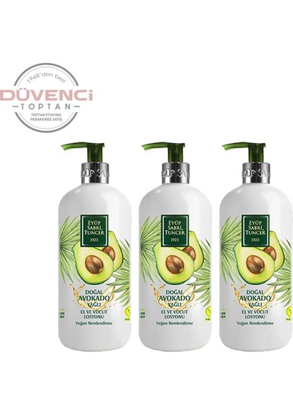 Avokado Yağlı El ve Vücut Losyonu 500 ml x 3 Adet