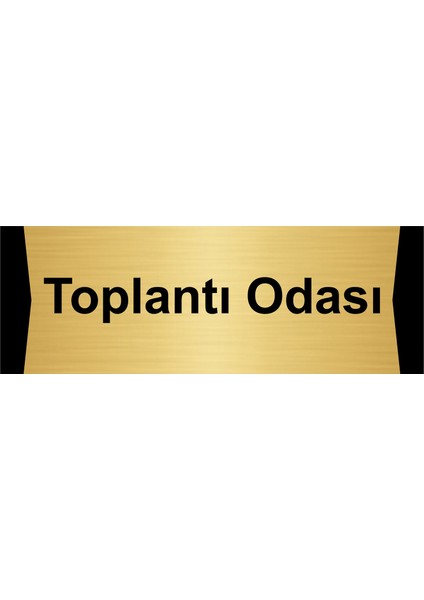 Toplantı Odası 5X20CM Altın Renk Metal Yönlendirme Levhası