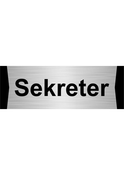 Sekreter 7X20CM Gümüş Renk Metal Yönlendirme Levhası