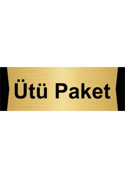 Ütü Paket 7X20CM Altın Renk Metal Yönlendirme Levhası