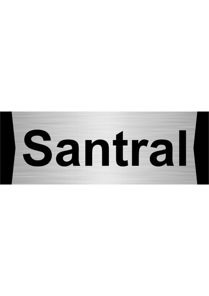 Santral 5X20CM Gümüş Renk Metal Yönlendirme Levhası
