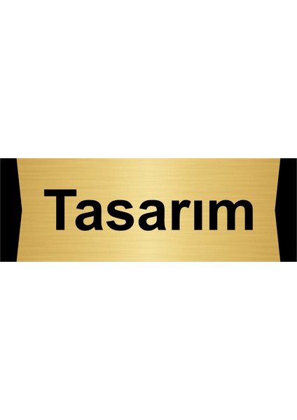 Tasarım 5X20CM Altın Renk Metal Yönlendirme Levhası