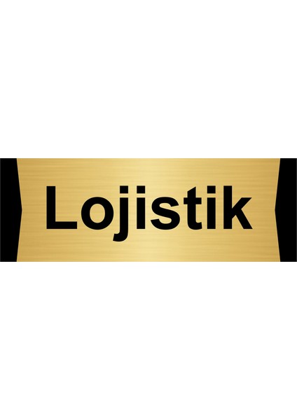 Lojistik 5X20CM Altın Renk Metal Yönlendirme Levhası