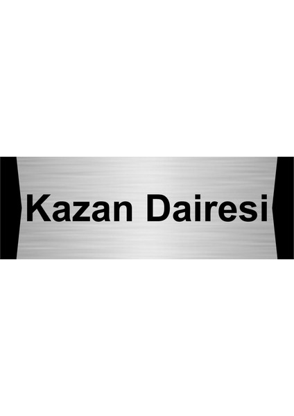 Kazan Dairesi 5X20CM Gümüş Renk Metal Yönlendirme Levhası