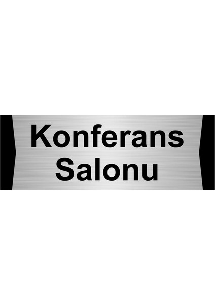Konferans Salonu 5X20CM Gümüş Renk Metal Yönlendirme Levhası