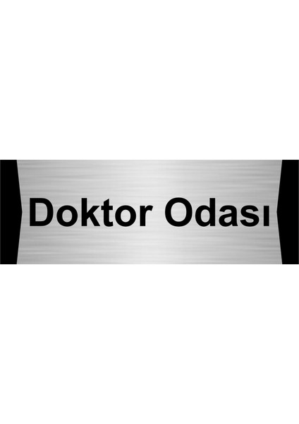 Doktor Odası 7X20CM Gümüş Renk Metal Yönlendirme Levhası