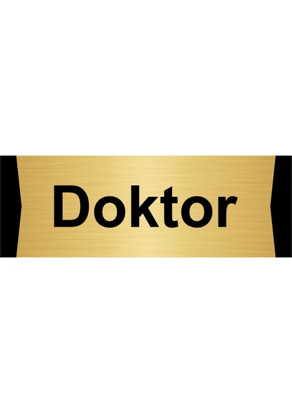 Doktor 7X20CM Altın Renk Metal Yönlendirme Levhası