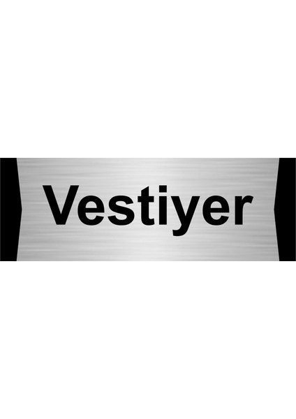 Vestiyer 7X20CM Gümüş Renk Metal Yönlendirme Levhası