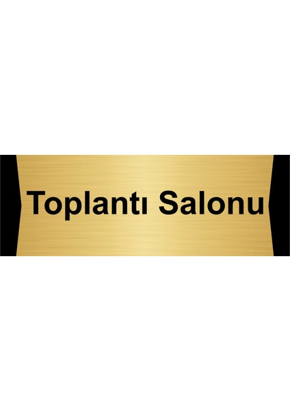 Toplantı Salonu 7X20CM Altın Renk Metal Yönlendirme Levhası