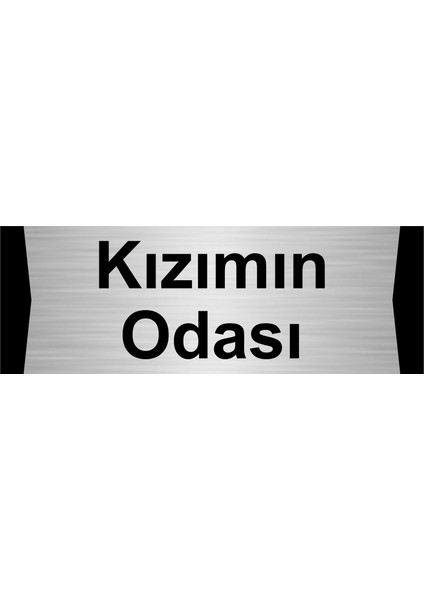 Kızımın Odası 7X20CM Gümüş Renk Metal Yönlendirme Levhası