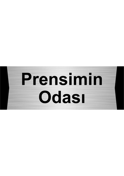 Prensimin Odası 5X20CM Gümüş Renk Metal Yönlendirme Levhası