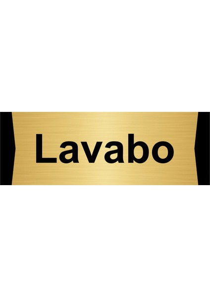 Lavabo 5X20CM Altın Renk Metal Yönlendirme Levhası