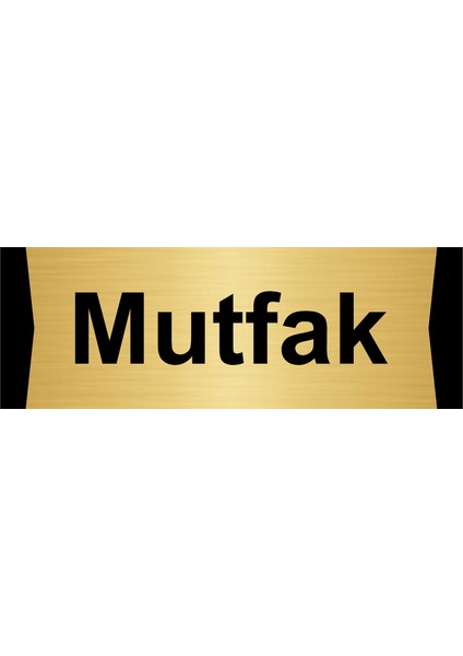 Mutfak 10X20CM Altın Renk Metal Yönlendirme Levhası