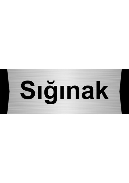 Sığınak 7X20CM Gümüş Renk Metal Yönlendirme Levhası