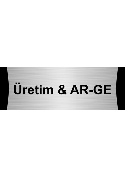 Üretim & Ar-Ge 7X20CM Gümüş Renk Metal Yönlendirme Levhası