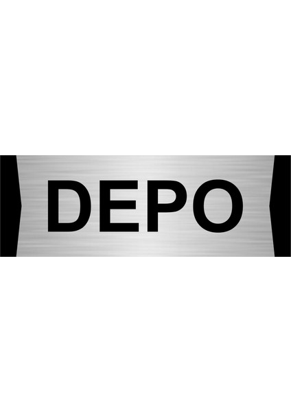 Depo 7X20CM Gümüş Renk Metal Yönlendirme Levhası