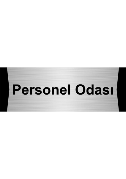 Personel Odası 10X20CM Gümüş Renk Metal Yönlendirme Levhası