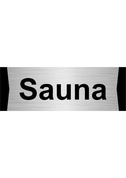 Sauna 7X20CM Gümüş Renk Metal Yönlendirme Levhası