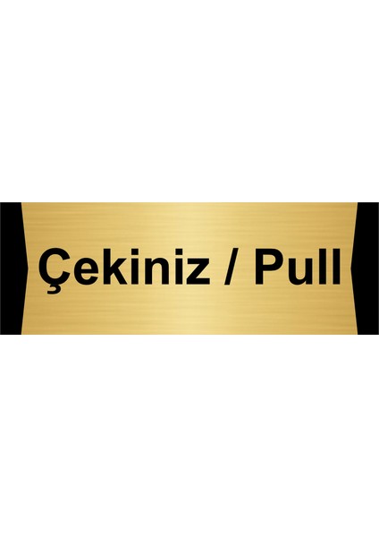 Çekiniz/pull 7X20CM Altın Renk Metal Yönlendirme Levhası