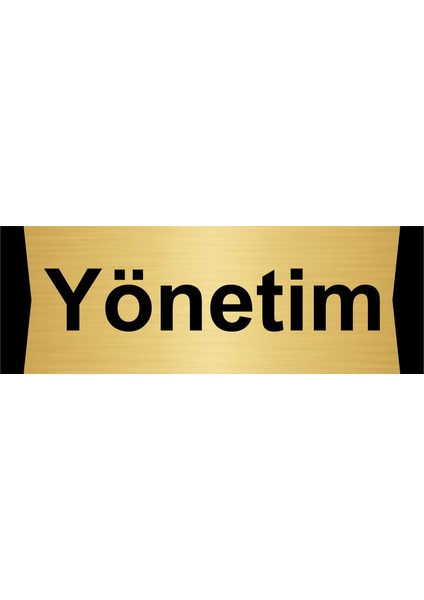 Yönetim 10X20CM Altın Renk Metal Yönlendirme Levhası