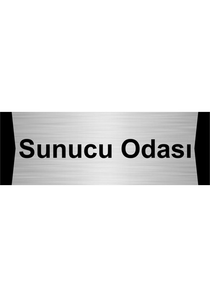 Sunucu Odası 10X20CM Gümüş Renk Metal Yönlendirme Levhası