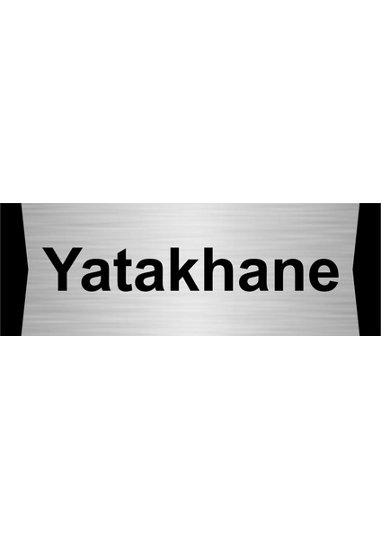 Yatakhane 10X20CM Gümüş Renk Metal Yönlendirme Levhası