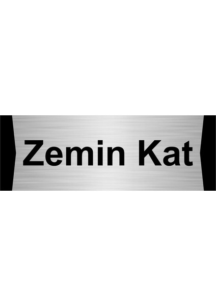 Zemin Kat 7X20CM Gümüş Renk Metal Yönlendirme Levhası