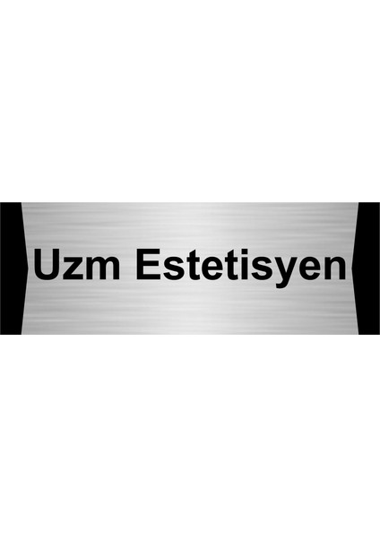 Uzm Estetisyen 7X20CM Gümüş Renk Metal Yönlendirme Levhası