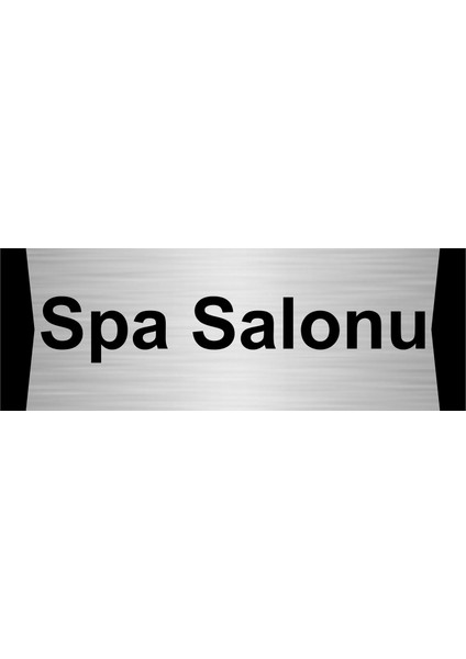 Spa Salonu 7X20CM Gümüş Renk Metal Yönlendirme Levhası