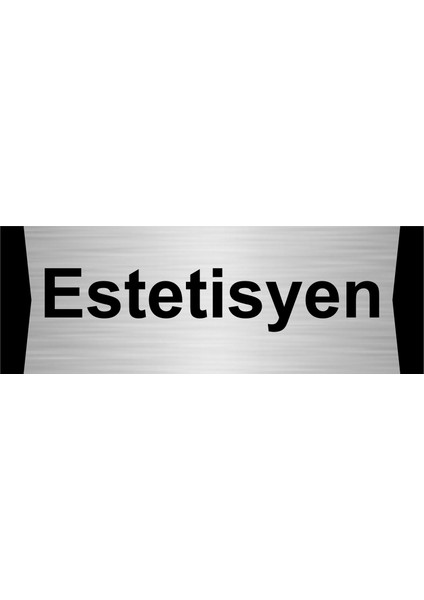 Estetisyen 10X20CM Gümüş Renk Metal Yönlendirme Levhası